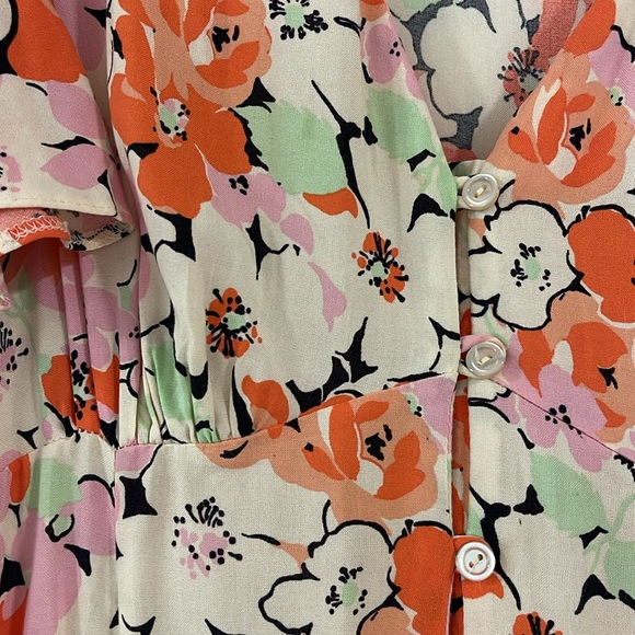 ASOS New Look Button Midi Dress Floral - Picture 4 of 6